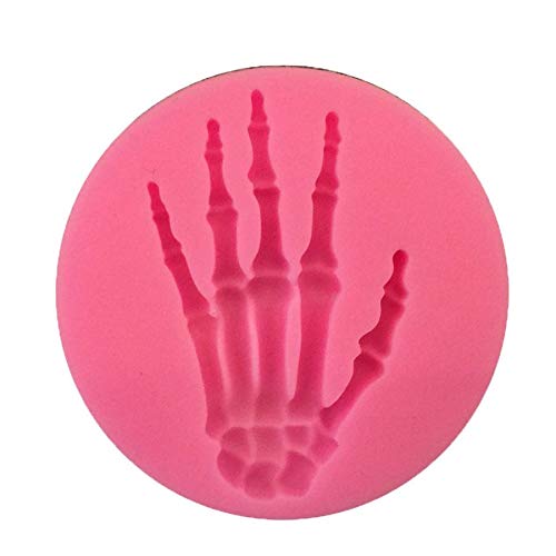 HengKe 2 Pieces Skeleton Hands Molds Halloween party for Sugarcraft, Cake Decoration, Handmade Ice Cream,Cupcake Topper, Chocolate, Pastry, Cookie Decor, Jewelry, Polymer Clay, Crafting Projects - Image 4
