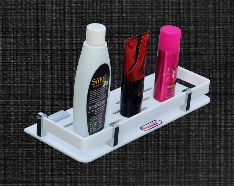 SQUARO Acrylic Sheet Bathroom Shelf Multi Purpose Rack Kitchen Shelf Bathroom Accessories Kitchen Accessories Wall Mount (15 x 5 Inches, H-102) - Image 1