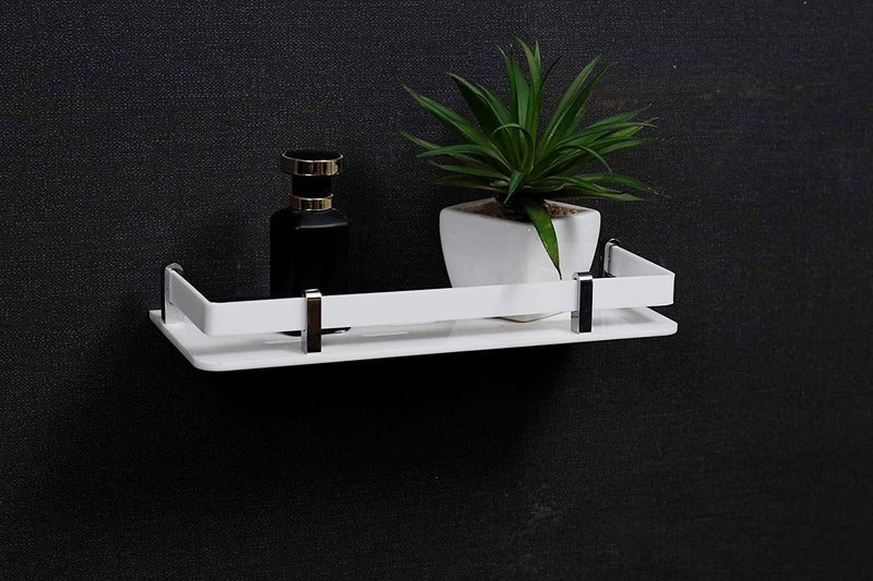 SQUARO Acrylic Sheet Bathroom Shelf Multi Purpose Rack Kitchen Shelf Bathroom Accessories Kitchen Accessories Wall Mount (15 x 5 Inches, H-102) - Image 5