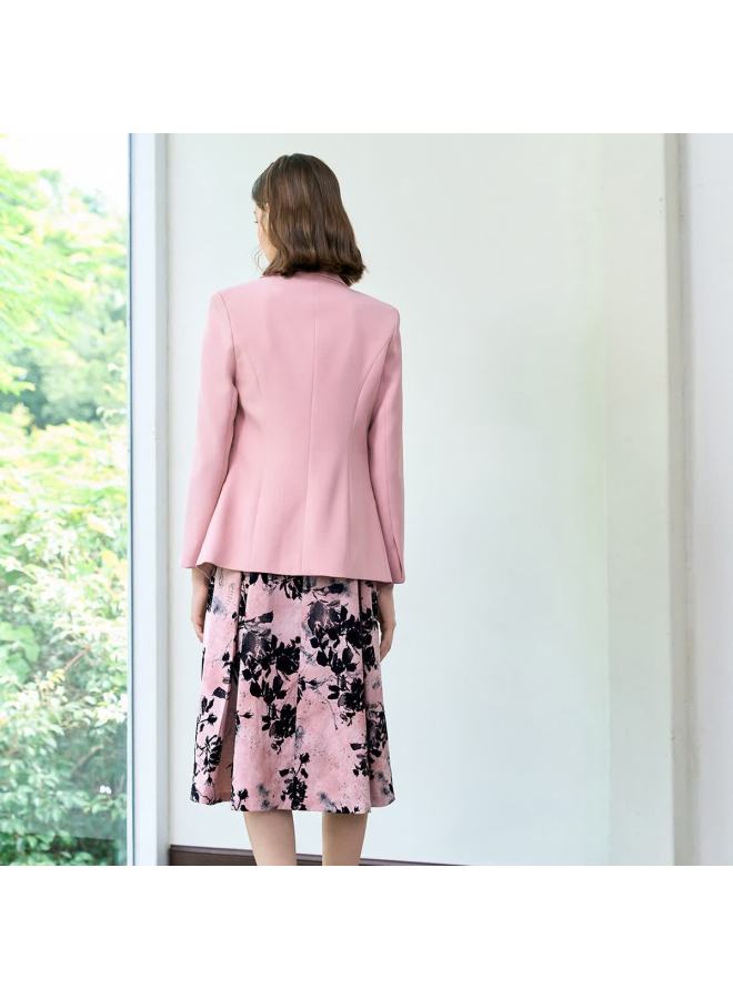 Yanyee Yanyu Pink Blazer Vest Dress Set For Women Early Spring High-end Elegant Outfit Full Set Pink XL - Image 2