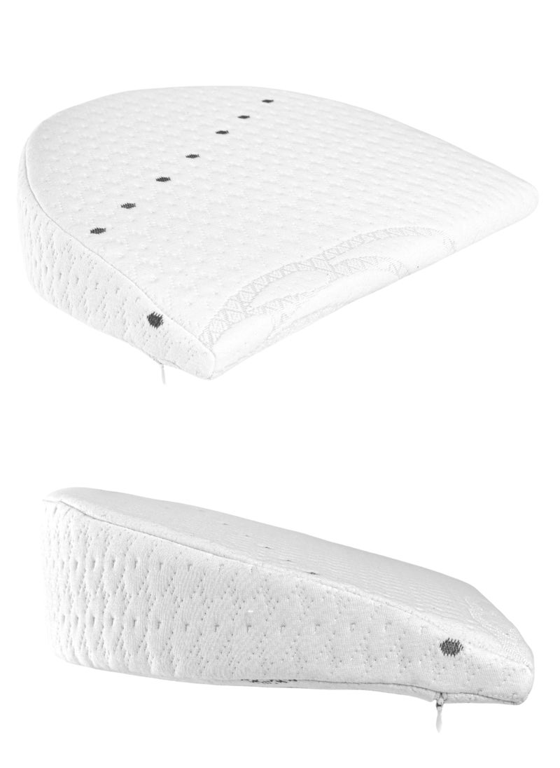 Zaprus Round Wedge Baby Pillow Premium Materials Safe and Supportive Crib Nursing and Feeding Pillow for Improved Sleep and Digestion  - Image 1