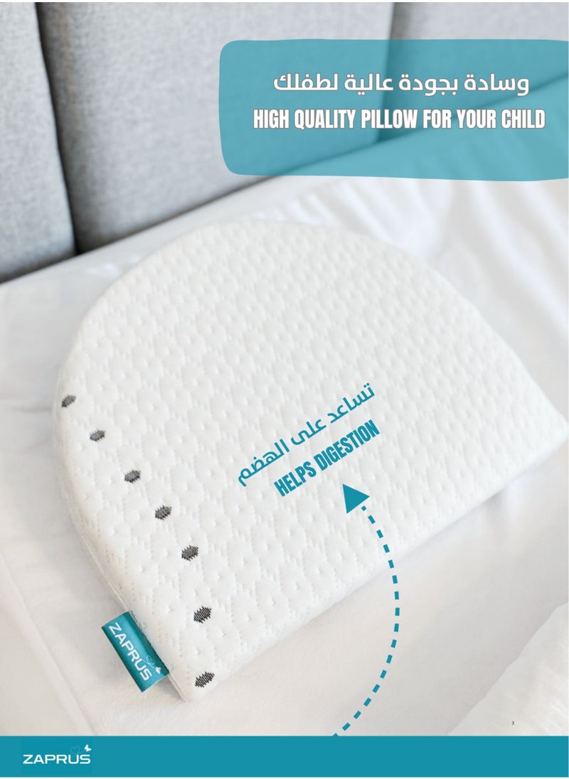Zaprus Round Wedge Baby Pillow Premium Materials Safe and Supportive Crib Nursing and Feeding Pillow for Improved Sleep and Digestion  - Image 3