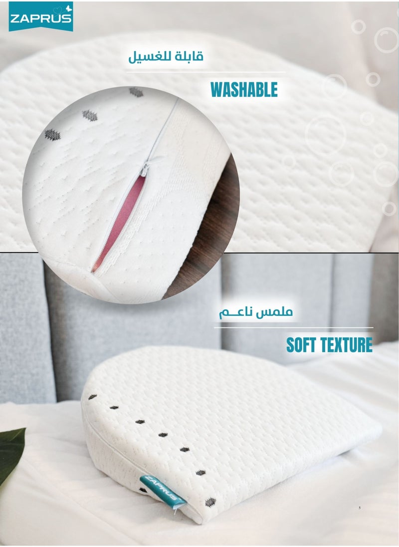 Zaprus Round Wedge Baby Pillow Premium Materials Safe and Supportive Crib Nursing and Feeding Pillow for Improved Sleep and Digestion  - Image 4