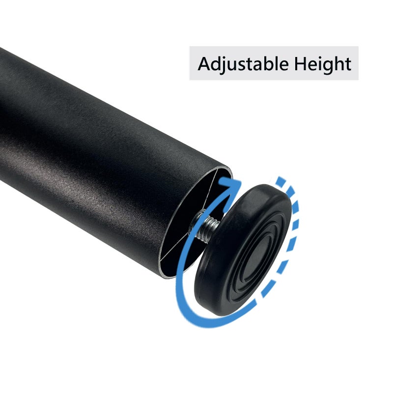 Yuqim 4 Pack Adjustable Furniture Legs Replacement M8 Thread Metal Furniture Legs 6 Inch Couch Legs Replacement Legs For Bed, Sofa, Cabinet(Black, 5.7-6.06 Inch) - Image 3