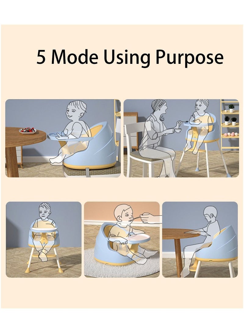 GT-Wheel Baby HighChair for Babies and Toddlers, 3 in 1 Adjustable Hight Baby High Chair for Dinning , Rest Chair and Playing Toys - Image 3