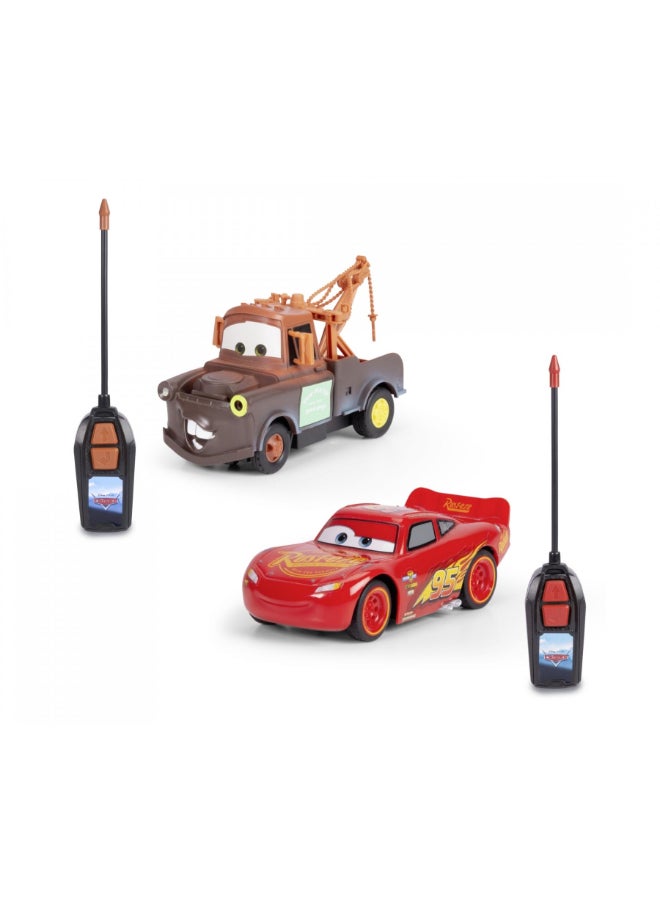 Jada Disney Pixar Cars Lightning McQueen & Mater RC Twin Pack (1:24) - Image 2
