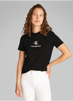 Calvin Klein Jeans Women's Classic T-Shirt - Cotton, Black  - Image 1