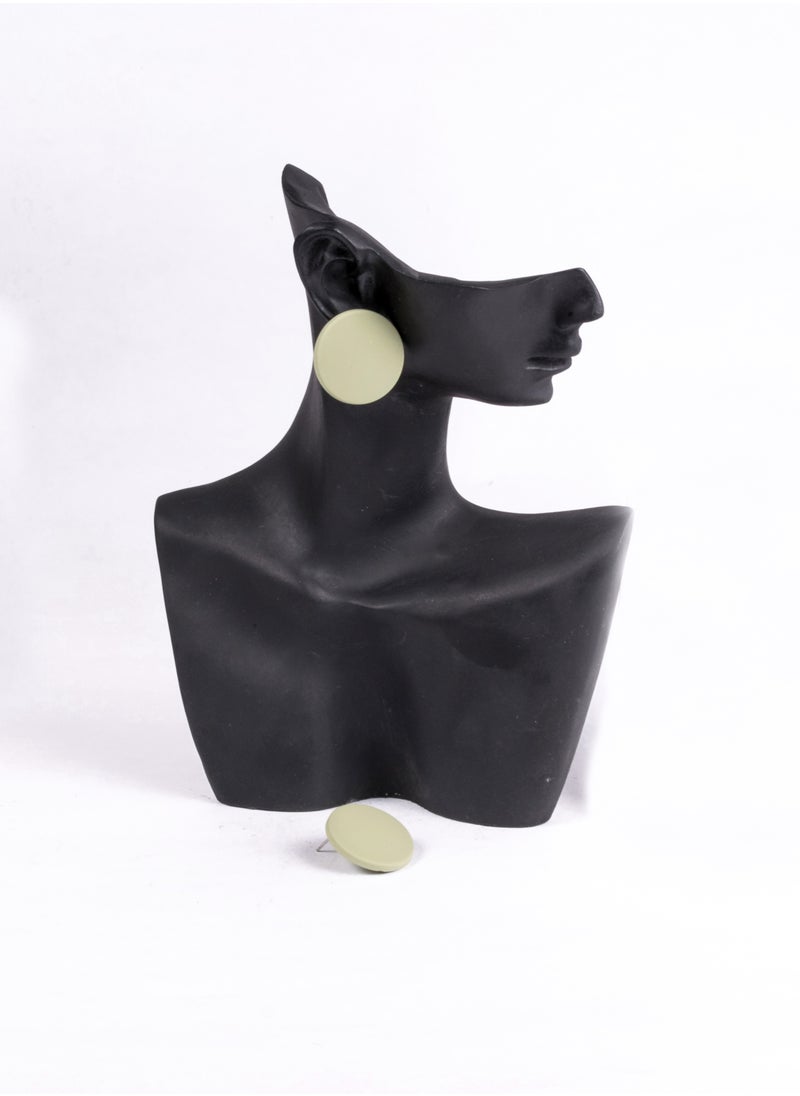 The Black Pearl Accessories - Casual Earring-Rounded Mint - Image 1