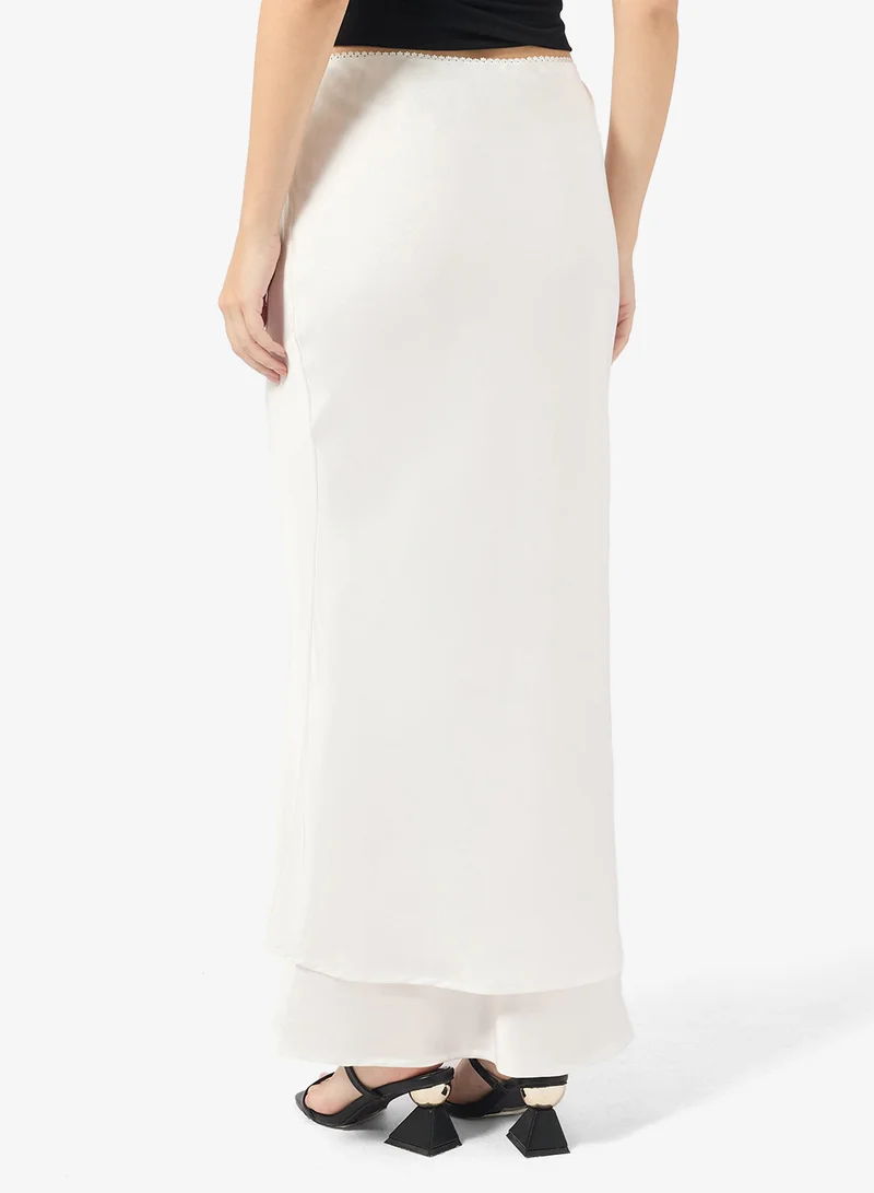 Ella  Skirt With Ruffle Hem for Women | Best Price UAE