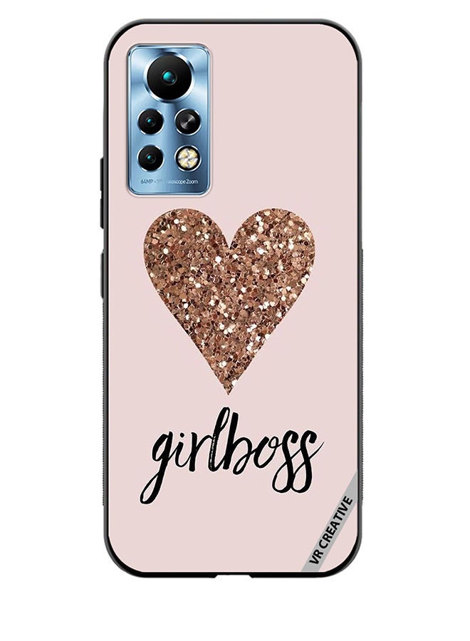 VR CREATIVE Protective Case Cover For Infinix Note 11 Pro Girl Boss Golden Gloss Heart Design Multicolour - Image 1