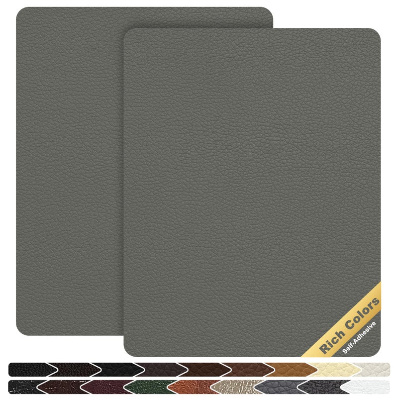 KING MOUNTAIN Leather Repair Patch2 Packs 9 x 11 Inches self Adhesive Leather Repair Tape for Damaged Leather Furniture Sofa SeatingCar Seats Leather GoodsGray