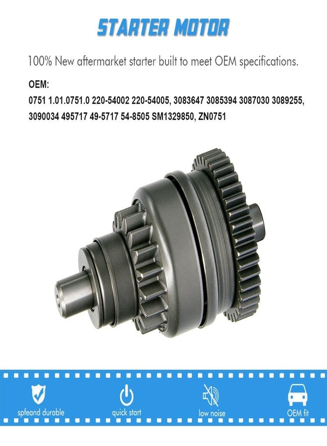 A ABIGAIL Starter Drive Bendix for Polaris ATV 2&4 Stroke Engine 200 250 300 335 400 500 Sportsman Scrambler Ranger Magnum Big Boss, SM1329850, ZN0751 - Image 2