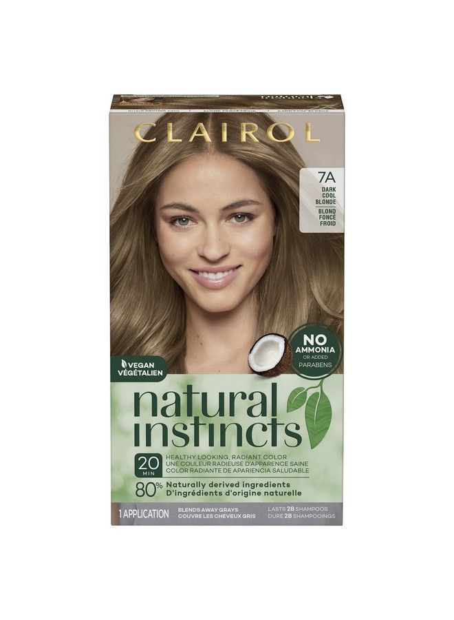 CLAIROL صبغة شعر طبيعية دائمة 7A بلون أشقر غامق رائع عبوة من قطعة واحدة - Image 2