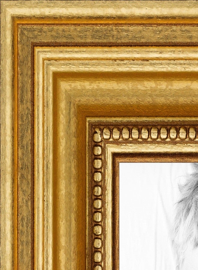 ArtToFrames 6x6 inch Gold Foil on Pine Wood Picture Frame, 2WOM0066-81375-YGLD-6x6 - Image 1
