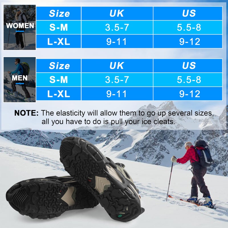 JOGFFDE Spikeless Ice Cleats Snow Traction Crampons Slip On Spikeless Footwear Traction Devices One-Piece Easily Attaches Over Shoe/Boot for Transitioning Between Indoor/Outdoor(Small-Medium) - Image 4