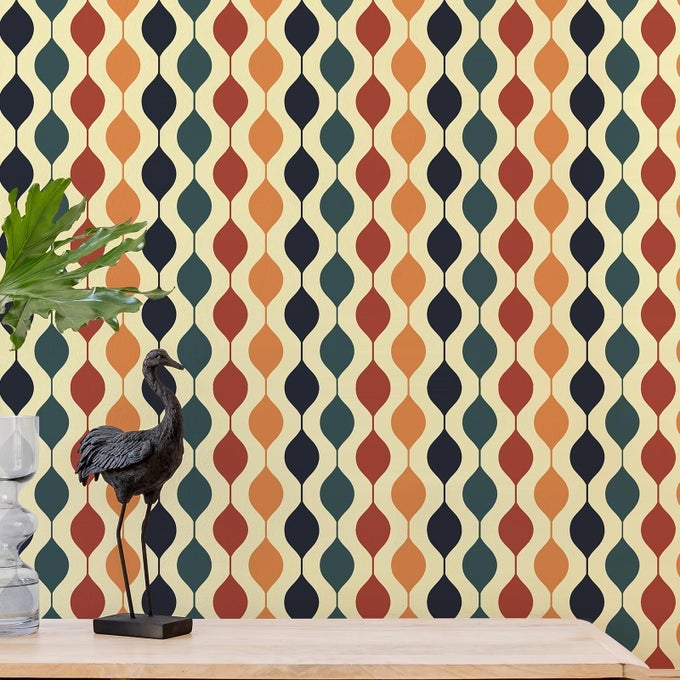 RETRO CHECKERED WALLPAPER PEEL AND STICK 157X 118 RETRO GEOMETRIC WALLPAPER CHECKERED CONTACT PAPER ABSTRACT MODERN WALL PAPER 1970S WALL DECOR COLORFUL FOR BATHROOM CABINET