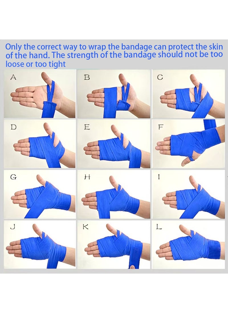 PYC Boxing Hand Wraps Elasticated MMA Boxing Gloves Fist Protector 3.0 meter Bandages Mitts Boxing Wraps (2PCS)  - Image 3