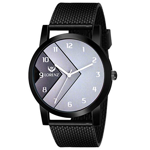 LORENZ Luxury Analogue Men's Watch(Grey Dial Black Colored Strap)-CM-2048WL-17 - Image 4
