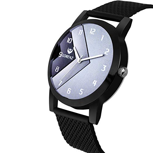 LORENZ Luxury Analogue Men's Watch(Grey Dial Black Colored Strap)-CM-2048WL-17 - Image 5