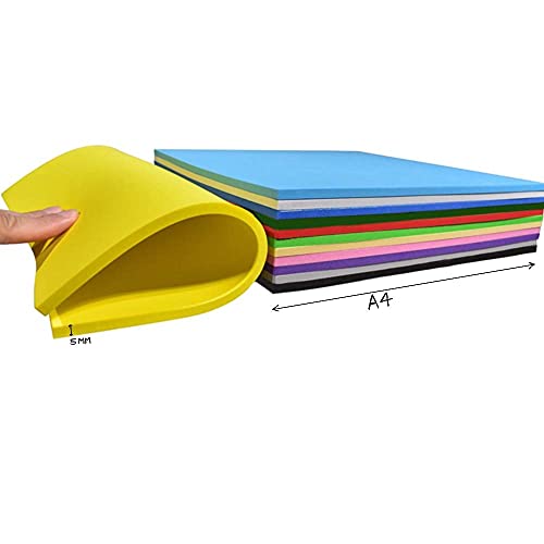 Kabeer Art 5mm Thick Foam Sheet 10 Different Colors A4 Size - Image 3