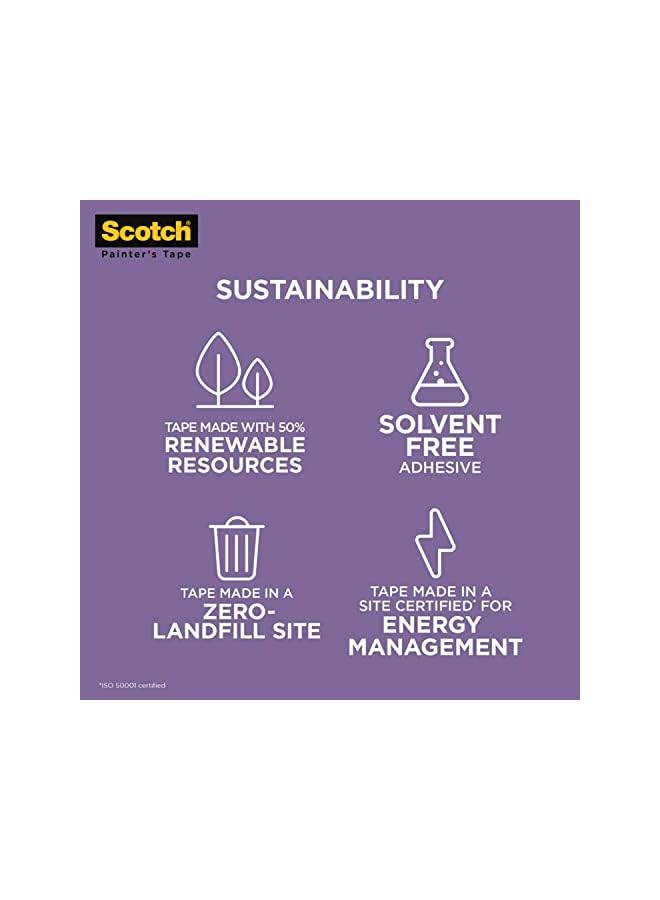 Scotch  Scotch Painter's Tape 2080EL-48E Scotch Delicate Surface Painter's Tape, 1.88 inches x 60 Yards, 2080, 1 Roll, Purple  - Image 3