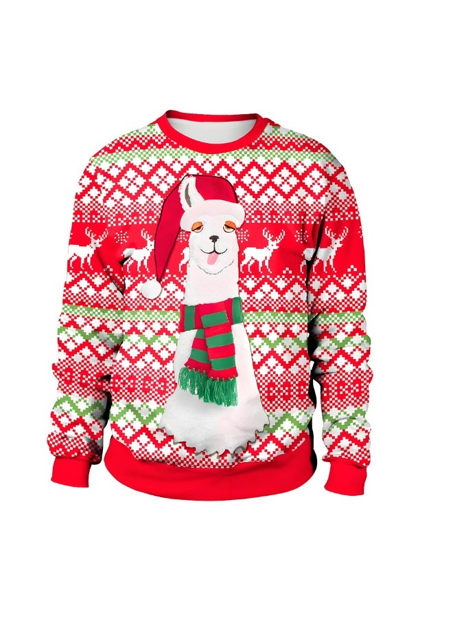 إسكدنيا جنس واحد عيد الميلاد القفز سترة مطبوعة سترة سترة الخريف الشتاء قمم الملابس - Image 1