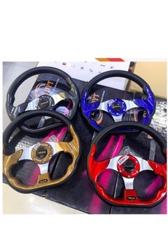Royal ROYAL - Universal Racing Steering Wheel for Car, "D" Shaped Horn Race Tuning Style Sport MOMO Steering Wheel for Race/Rally/Motorsport/Car Sim Driving (DYT-5324) (Wooden)  - Image 3