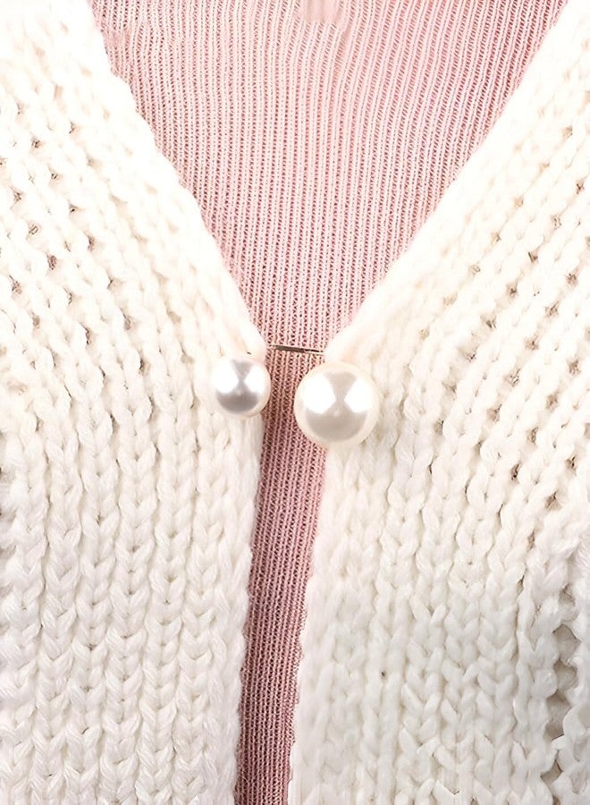 Lommy Pearl Brooch Pins for Women & Girls - Elegant Safety Collar Pins, Sweater & Shawl Clips for Dresses & Clothing | Stylish Fashion Accessory & Birthday Gift - Image 5