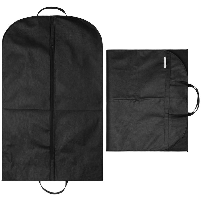 FRIUSATE 1 Pack Suit Bag Black Suit Dust Bag Suit Cover With Handles And Gusset Suit Carriers For Men Full Zipper Garment Bag For Suits And Coats60  100cm