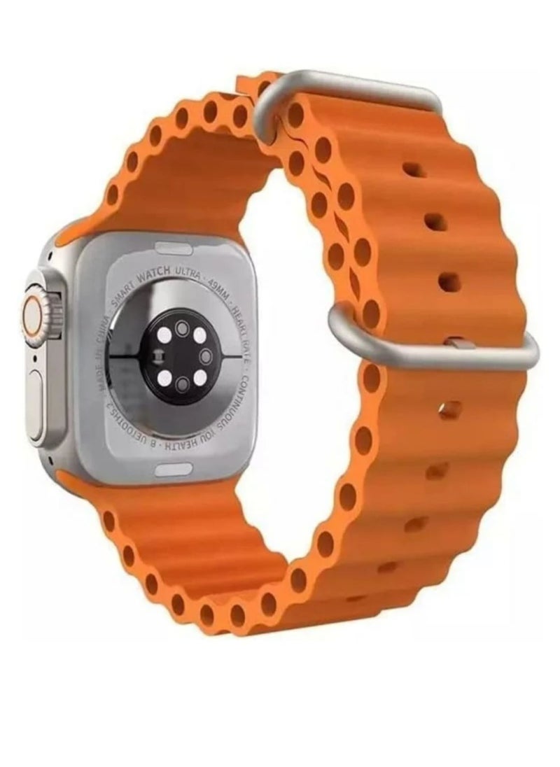 Ultra Smart Watch screen and seven straps in different colours