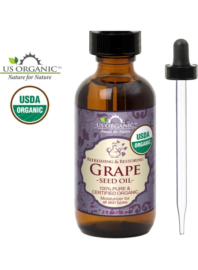 US Organic Grape Seed Oil, USDA Certified Organic, 100% Pure & Natural, Cold Pressed Virgin, Unrefined - Image 2