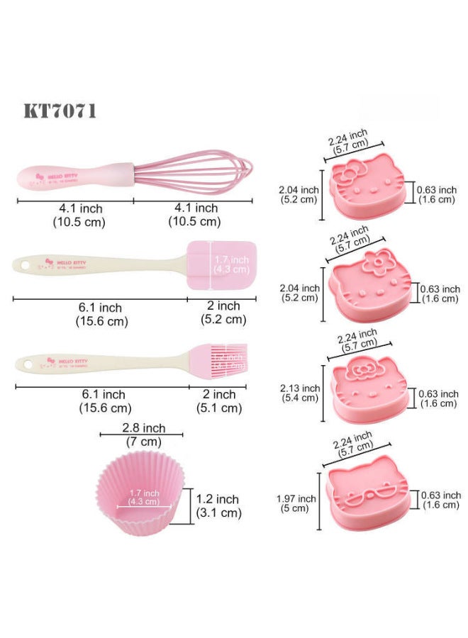 Learning Kitchen KITTY Children's Parent-child DIY Biscuit Muffin Cake Tool Suit Household Baking Mold Package-Specifications:KT7071 Children's Suit - Image 1