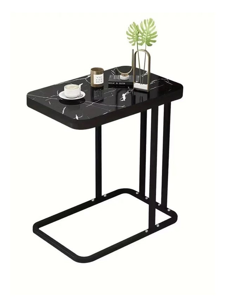 NKX Side Table Cabinet Small Coffee Table Modern Minimalist Living Room Mobile  Home Corner Table Living Room Tables (Color Black: , Size : 58x30x50cm) - Image 1