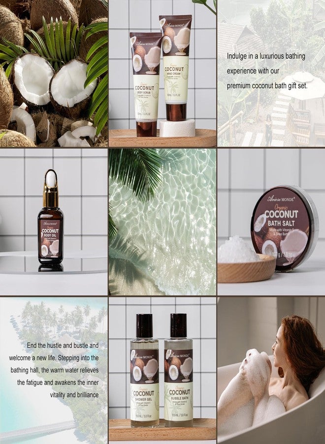 ArioseMonde Spa Gift Basket for Women, Coconut Bath and Body Gift Basket with Shower Steamers, Scented Candle, Luxury Bath Gift Set for Mothers Day, Valentines Day, Birthday, Unisex Gift for Women, Men - Image 4
