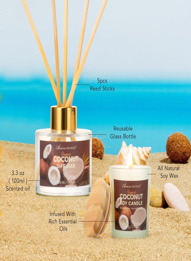 ArioseMonde Spa Gift Basket for Women, Coconut Bath and Body Gift Basket with Shower Steamers, Scented Candle, Luxury Bath Gift Set for Mothers Day, Valentines Day, Birthday, Unisex Gift for Women, Men - Image 3