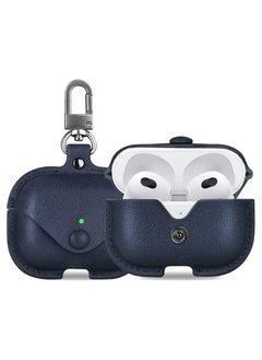 Leather Case Compatible with Case, Protective Cover for Wireless Charging Case Headphones Ear Pods Soft Leather Cover with Carabiner Clip