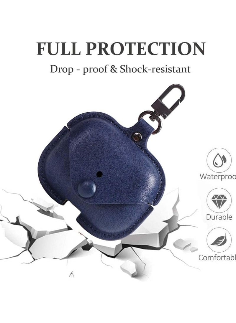 Generic - Leather Case Compatible with Case, Protective Cover for Wireless Charging Case Headphones Ear Pods Soft Leather Cover with Carabiner Clip - Image 1