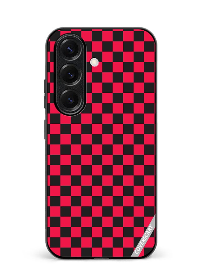 COVERSCART Protective Case Cover For Samsung Galaxy S24 Checkerboard Vector Seamless Pattern Design Multicolour