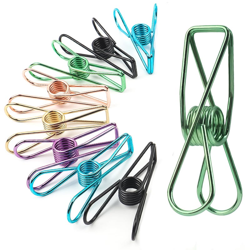 Ufmarine Chip Clips 2.8 inch, Stainless Steel Chip Bag Clips for Food Package, Kitchen Snacks, Clothes, Paper (18 Pcs) - Image 1