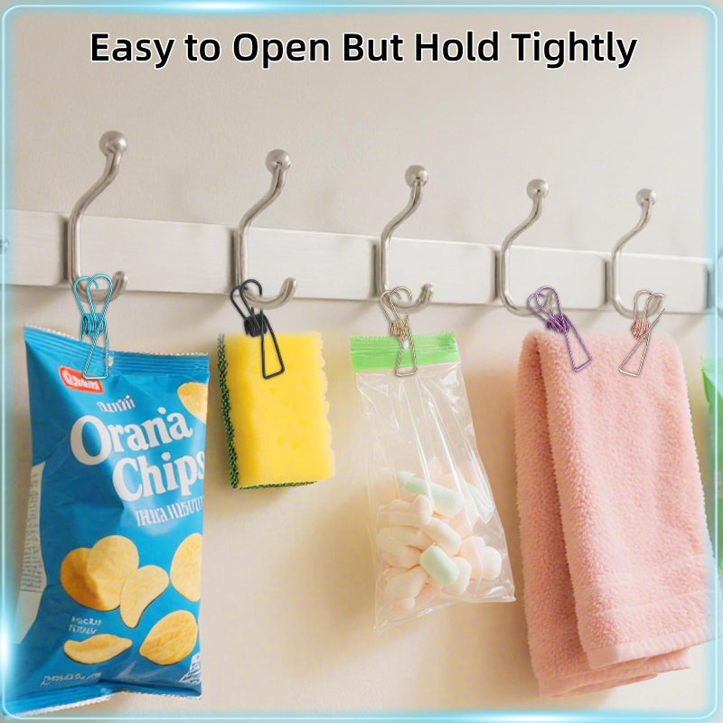 Ufmarine Chip Clips 2.8 inch, Stainless Steel Chip Bag Clips for Food Package, Kitchen Snacks, Clothes, Paper (18 Pcs) - Image 5