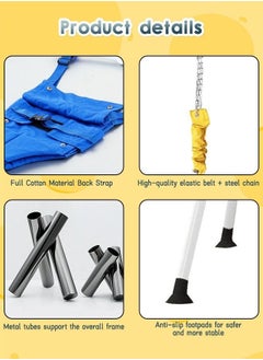 XiuWoo 2 in 1 Baby Jumper and Toddler Swing with Foldable Stand Swing Set and Bouncers for Infant  - Image 5