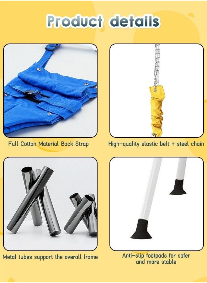 XiuWoo - 2 in 1 Baby Jumper and Toddler Swing with Foldable Stand Swing Set and Bouncers for Infant - Image 1