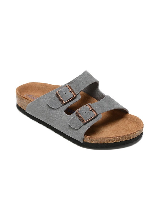 Birkenstock Style Double Buckle Casual Slides - Image 1