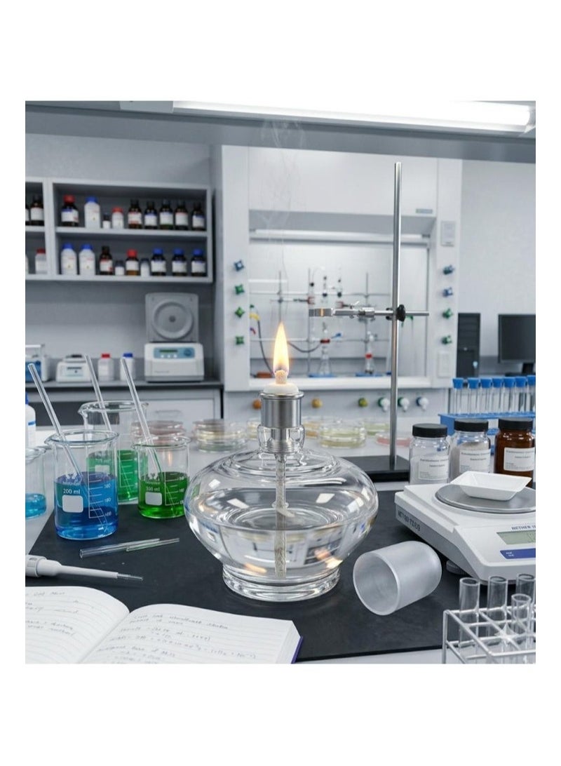 Protect Alcohol Burner Spirit Lamp | Laboratory Glass Spirit Burner with Wick | Heat Source for Lab Heating & Experiments - Image 3