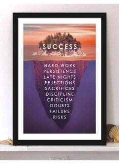 Spoil Your Wall Wall Posters with Success Motivational Quote and Black Frame - Wall Arts Home Décor Photo Frames - 40x55cm by Spoil Your Wall  - Image 1