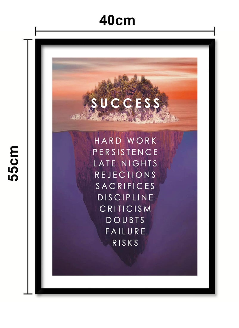 Spoil Your Wall Wall Posters with Success Motivational Quote and Black Frame - Wall Arts Home Décor Photo Frames - 40x55cm by Spoil Your Wall  - Image 3