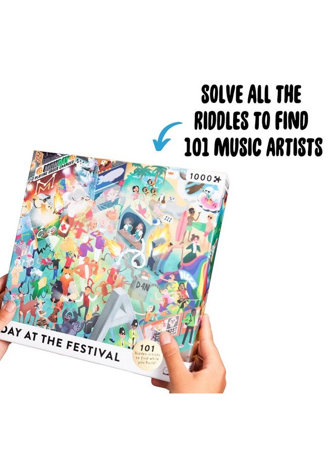 BIG POTATO Day at The Festival: Music Jigsaw Puzzle for Adults (1000 Pieces) Filled with 101 Bands to Find - Image 3