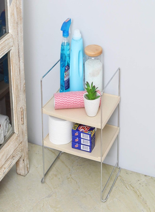 appeasy Plastic 2-Tier Portable Kitchen Shelf Stand Spice Rack Container Oil Bottle Organizer for Kitchen Pantry Storage Multipurpose Stand, - Image 3