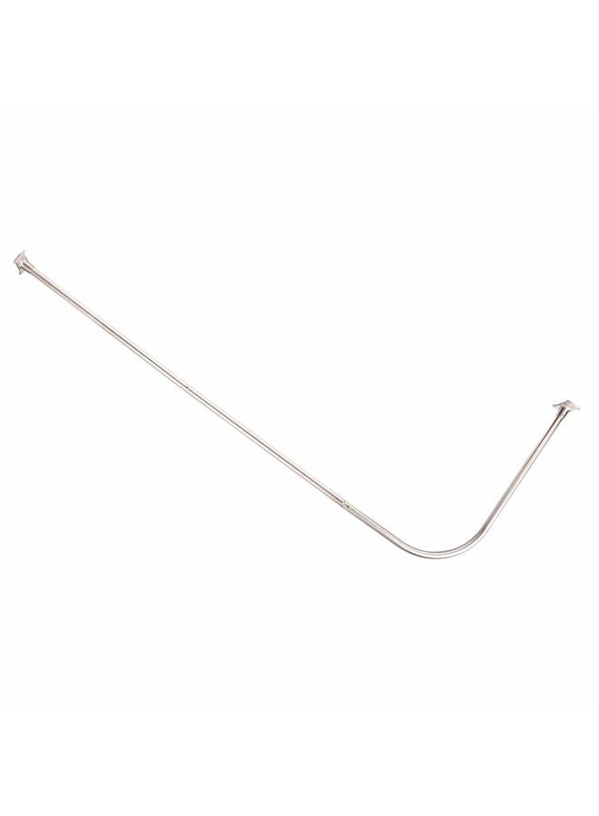 PrettyHome L Shapaed Bathroom Bathtub Corner Shower Curtain Rod Large Space 28"x68",Brushed Nickel Finished - Image 1