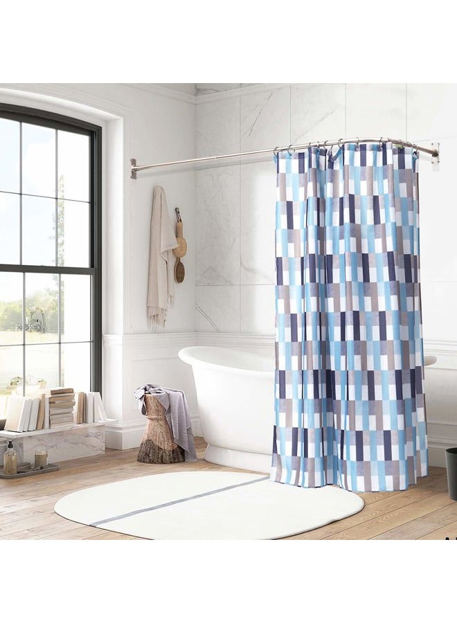 PrettyHome L Shapaed Bathroom Bathtub Corner Shower Curtain Rod Large Space 28"x68",Brushed Nickel Finished - Image 2